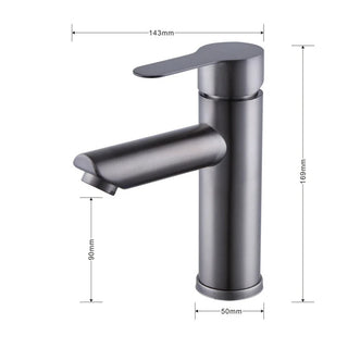 Brose - Modern Stainless Steel Single Lever Deck Mounted Basin Mixer Tap
