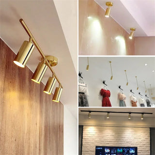 Ramesa - Modern Gold Semi-Flush Adjustable Head LED Ceiling Light