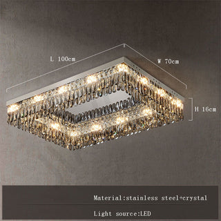 Alpine - Silver Round Coloured Hanging Glass Recessed Ceiling Light Chandelier