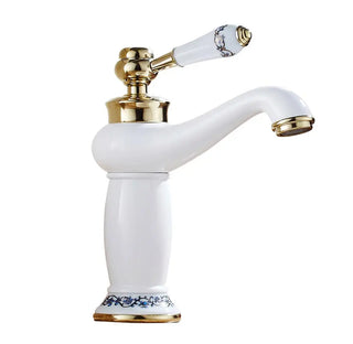 Ambrosio - Hot/Cold Retro Porcelain Single Lever Basin Tap