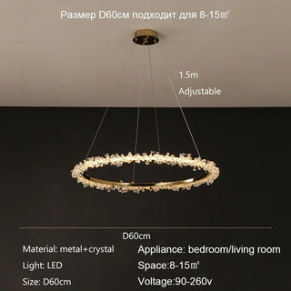 Gita - Modern Round Crystal Ceiling Chandelier