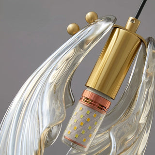 Laiba  - Patterned Coloured Glass Shell Ceiling Pendant Light