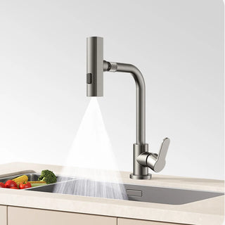 Cathrine - Pull Out Rotatable Waterfall Stream Sprayer Single Handle Kitchen Tap
