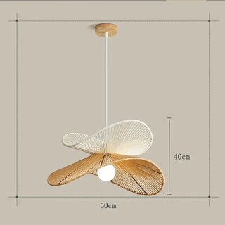 Lourosa - Rattan Hand-Woven Wabi-Sabi Style Pendant Light