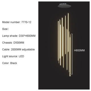 Gael - Modern Long Bar LED Ceiling Chandelier