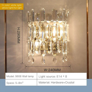 Kristy - Round Crystal Patterned Glass Chandelier