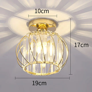 Joe - Round Gold Glass Twisted Shade Pendant Ceiling Light