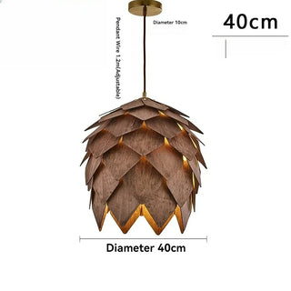 Star - Solid Wood Pine Cone Spiral Pendant Light