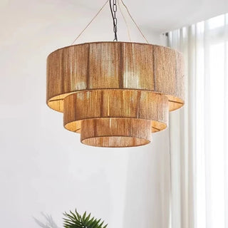 Florian - Rattan Wicker Pendant Ceiling Light Bohemian Style