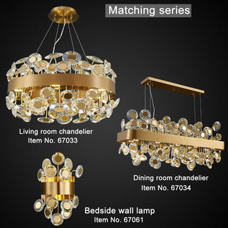 Louie - Modern Sconce Brushed Gold Crystal Wall Light Fixture