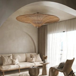 Mitooma - Wabi Sabi Style Rattan Large Hand Woven Wicker Pendant Lamp