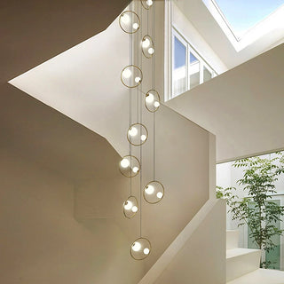 Abigail - Modern Round Gold Ball Hanging Ceiling Chandelier