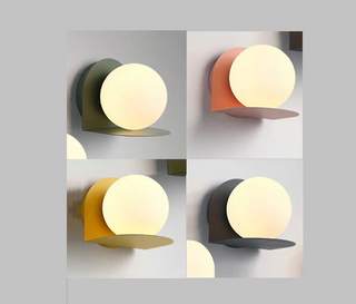Kimberly - Modern Nordic Coloured Body Milk White Shade LED Wall Light