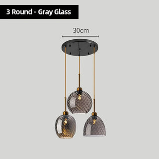 Emerald - Modern Textured Coloured Glass Hanging Pendant Ceiling Light