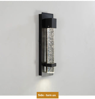 Calliope - Crystal Bubble Black Modern Outdoor Wall Light Bar