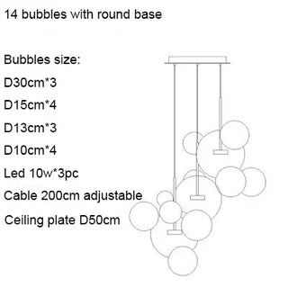 Bernie - Glass Bubble Hanging Pendant Light