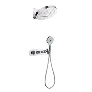 Ophelie - Digital Brushed Gold Shower System with Temperature Display Rainfall Head