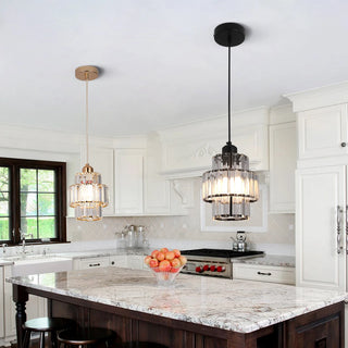 Charlie - Round Tiered Glass Crystal Ceiling Pendant Light