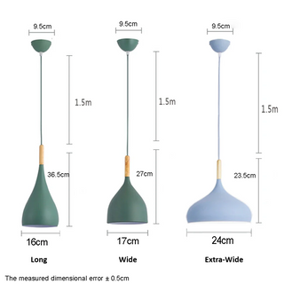 Simon - Modern Teardrop Wood Hanging Nordic Ceiling Pendant Light