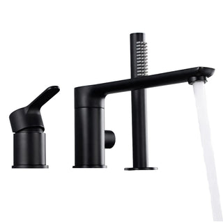 Ally - Modern 3\4 Piece Single Lever Mixer Bathtub Tap Set with Pull Out Show Spray