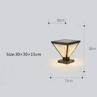 ILona - Modern Minimalist Waterproof Square Prismatic Stainless Steel Outdoor Glass Light For Patio