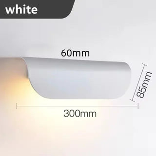 Awstin - Black Curved Modern Outdoor Wall Light