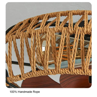 Socrates - Hand Made Rope Light Ceiling Fan 7 Blade