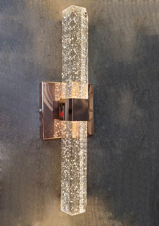 Inaya - Speckled Bubble Crystal Glass Up Modern Wall Light