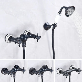 Calley - Vintage Bathtub Mixer Tap Set with Handheld Shower