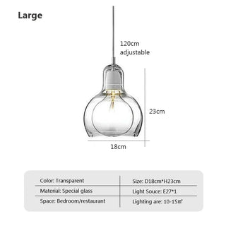 Mbale - Glass Double Shade Hanging Round Pendant Light
