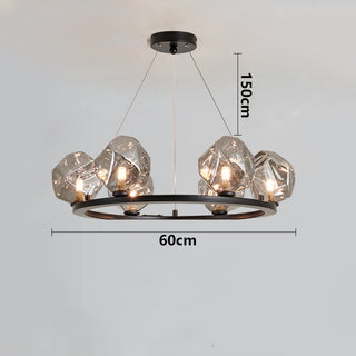 Ammy - Round Gold Crystal Glass Modern Ceiling Light Chandelier