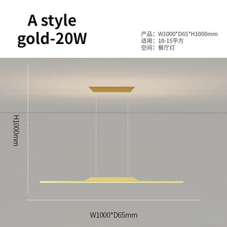 Emiliano - Modern Thin Curved Bar Ceiling Light Chandelier