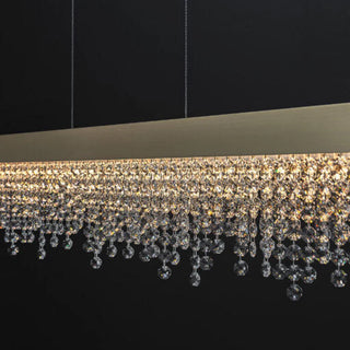 Gracy - Modern Crystal Glass Long Hanging Chandelier