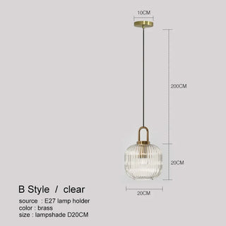 Katrina - Squashed Round Patterned Glass Shade Gold Pendant Ceiling Light