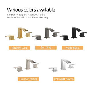 Melodee - Modern Dual Handle Brass Waterfall Basin Mixer Tap