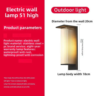 Rhosyn - Modern Simple Outdoor Waterproof Solar Wall Lights