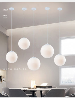 Colmar - Nordic Glass Dome Circular Pendant Hanging Ceiling Light