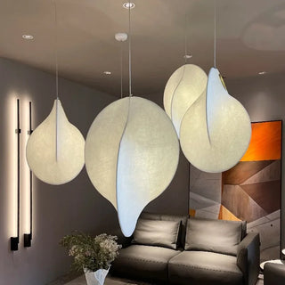Qarshi - Japanese style Silk Overlap Shell Design Pendant Lamp