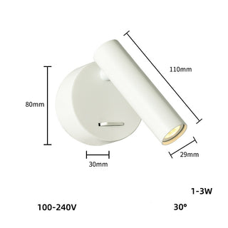 Charise - Recessed Sconce Lights 3W Warm White LED Reading Lamp Hotel Bedside Decor