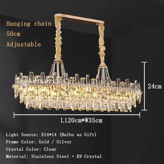 Katie - Modern K9 Crystal LED Chandelier