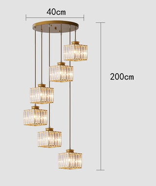 Gaspar - Crystal Hanging Pendant Chandelier