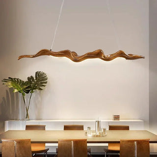 Creek - Resin Wavey Drift Wood Hanging Ceiling Light