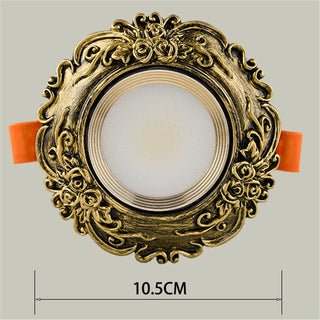 Tanglin - Retro Gold Patterned European LED Ceiling Downlight