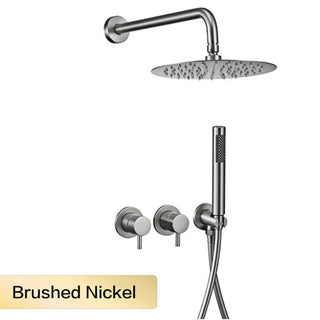 Niobe - Modern Brass Shower Set with Dual Handle Control and Two Functions