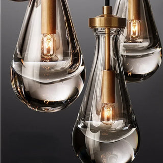 Monte - Teardrop Black Cord Hanging Glass Pendant Ceiling Light