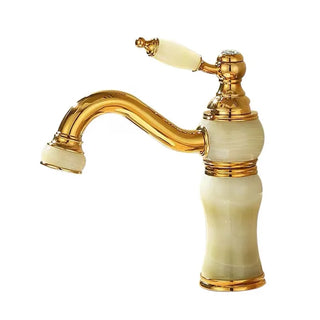 Tangela - Retro Basin Single Lever Gold Brass Mixer Tap