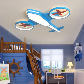 Gennady - Modern Airplane Ceiling Light / Fan For Kids Room