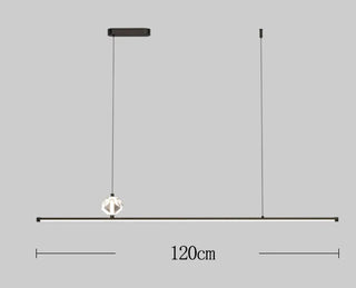 Minore - Minimalist Thin Beam Crystal Hanging Pendant Ceiling Light