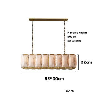 Auralis - Retro Vintage Marble Shade Ceiling Light Chandelier