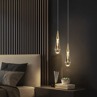 Hannah - Modern Spiral Teardrop with Liquid Ceiling Chandelier